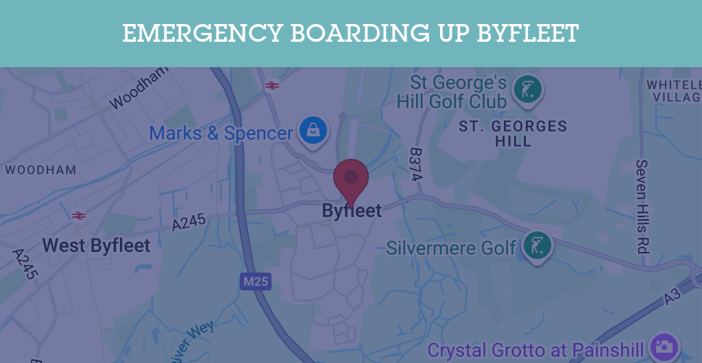 Emergency Boarding Up Services in Byfleet - KT postcode
